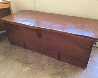 Large 150-year-old cedar line chest 