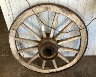 Antique wagon wheel