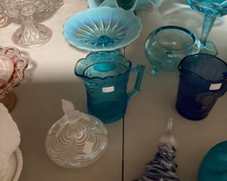 More depression and Fenton Glass and Murano Glass