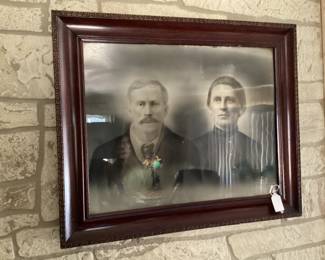 Antique framed couple