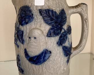  Antique Utica pottery pitcher 