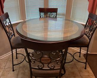 Top view of bistro table