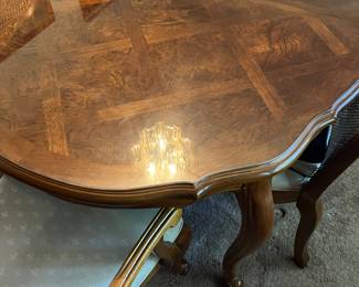 Top view of dining table