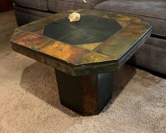 Slate top end table