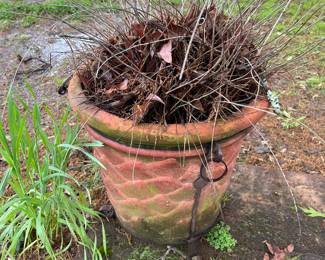 1 of 2 planter in metal stand