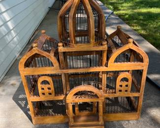 Wooden birdcage