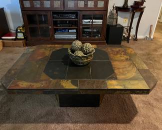 Slate top coffee table
