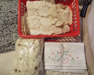 Doilies and pillowcases