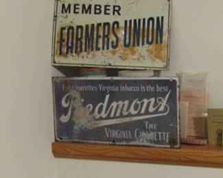 Piedmont Virginia Tobacco Porcelain Sign, Advertising 