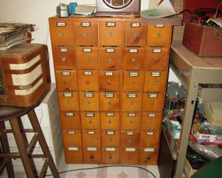 vintage 35-drawer cabinet