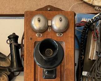 Antique phone converted to a radio.