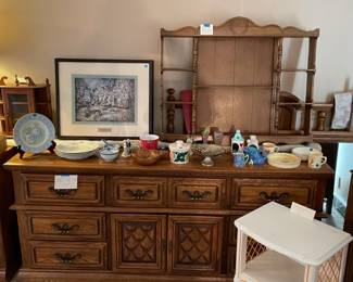Bedroom set. Dresser, mirror, nightstand, headboard  & bed frame. (by Lea Furniture)