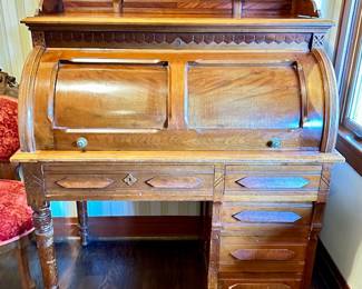Eastlake Small Roll Top Desk Pretty & very good shape