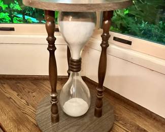 Hour glass Table Blenko perhaps vintage