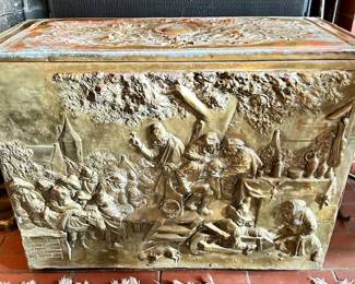 Wood box metal vintage 