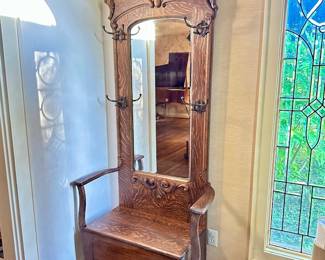 Oak Hall Tree (one arm needs a little structure repair)