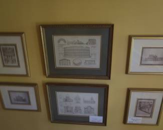 Beautiful architectural framed prints.