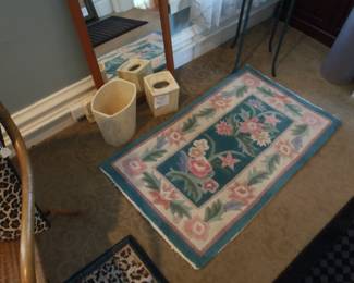 Chinese small sculpted rug.