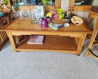 Primitive style coffee table