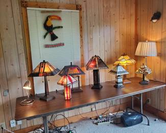 Eight - Custom made stained glass lamps