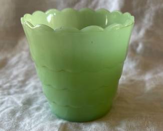 Fire King Jadeite planter