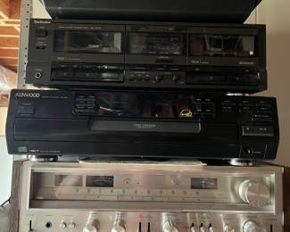 Stereo system Kenwood, Technics, Pioneer, Dual turntable, Acculab Speakers.