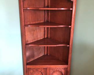 Oak Corner Shelf Cabinet