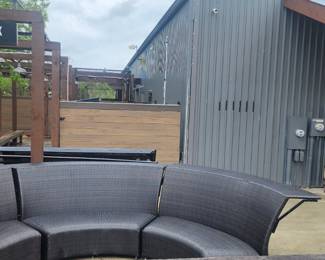 Stunning 3-piece cureved outdoor sectional, perfect right around a cozy fire!