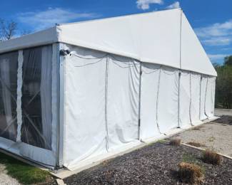 75'x40' 3000 sq ft event space pavilion with roll up sides