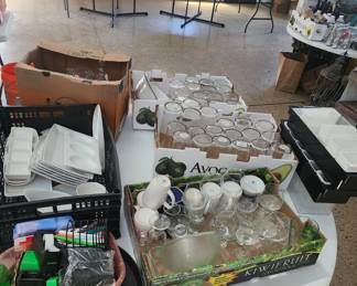 More decor, glassware, and supplies