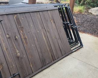 Sliding wooden "curtain" dividers