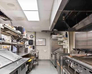 The Kitchen at Bull Creek Distillery - most all of the kitchen items are up for sale, this is a restaurant start up dream!