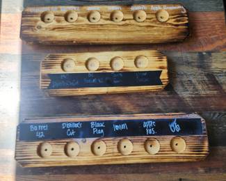 Beautiful flight boards for tasting flights and samples!