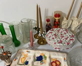 Candle Sticks, Vases, and Serving Platters