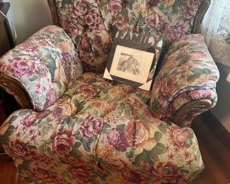Oversized Floral Armchair