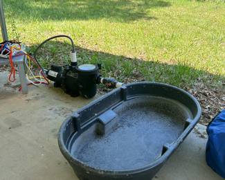 Exterior Pond Insert and Pool Pump