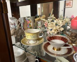 Assorted Tea Cups with Saucers
