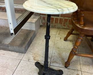 Cast Iron stand with marble table top