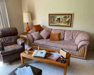 Sofa, Lamp & Artwork