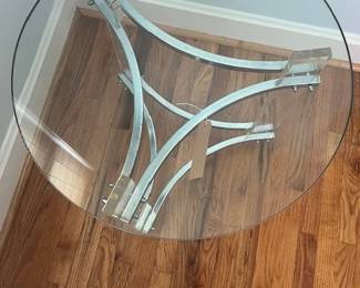 Mid Century Modern Lucite and Chrome Side Table