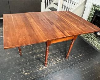Antique Drop Leaf Dining Table.  Expanded