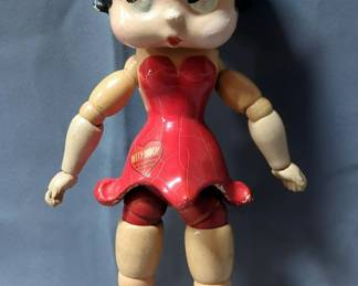 1930s Jointed Betty Boop Fleischer Doll, Approx 9" Tall