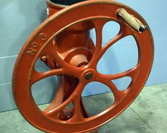 Hand Crank Grain Mill Marked "No 3", Approx 21" Tall
