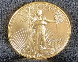 2021 US $50 One Ounce Gold American Eagle Coin, Type 2, Uncirculated