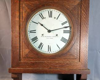 Self Winding Clock Company Wall Hanging Clock, 27" H x 21" W x 7" D