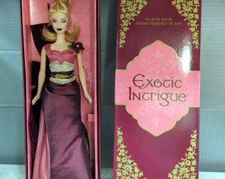 1997 Spring Tea Barbie And 2003-2004 Exotic Intrigue Barbie, Both Avon Exclusives For Avon Employees, Both In Boxes