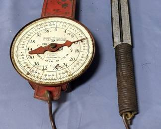 Pelouze Mfg Co Brass Spring Scale, And Farm Master Dairy Scale