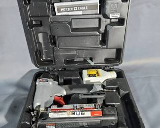 Porter Cable Brad Nailer Model BN200C, With Instructions, Nails, And DeWalt Lubricant, In Hard Case