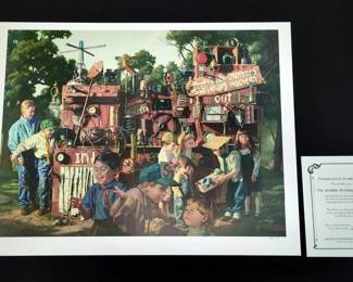 Bob Byerley (American, 1941-1919) The Incredible Shrinking Machine Limited Edition Print, Signed And Numbered 705/1500, With COA, 27" x 34"