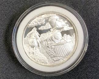 Lawless Series 2 Ounce .999 Silver Train Robber Round